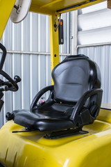 The seat of the forklift