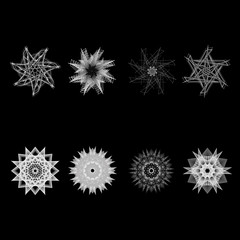 Holiday patterns of stars and flowers for gifts ground