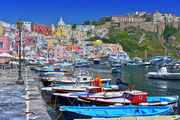 Fototapeta na wymiar Architecture of Procida Island, Campania, Italy