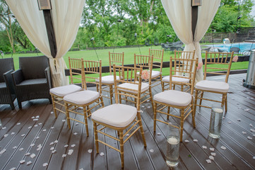 chairs in the wedding hall