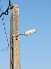 Obraz premium Electric streetlight in the streets of Romania