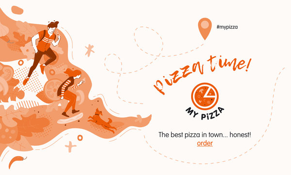 Web banner for pizza house
