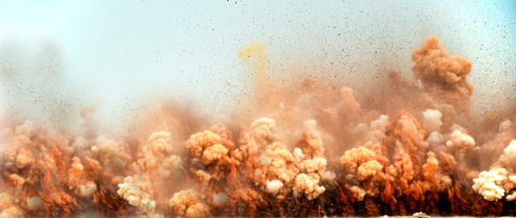 Huge blast on the site