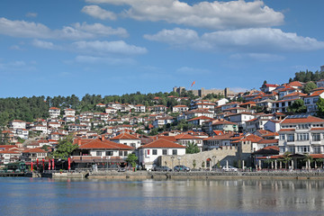 Fototapeta na wymiar Ohrid cityscape Macedonia summer season