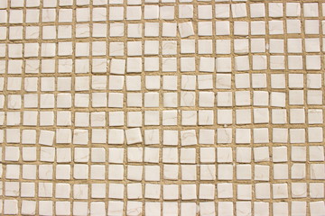 White mosaic ceramic wall