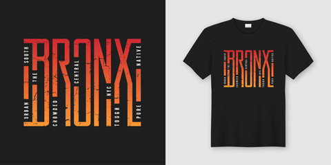 The Bronx stylish t-shirt and apparel design, typography, print, - obrazy, fototapety, plakaty