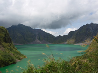 The Sulfur Lake of Pinatubo Volcano. Travel in Clark, Philippines in 2013, 21th July