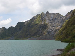 The Sulfur Lake of Pinatubo Volcano. Travel in Clark, Philippines in 2013, 21th July