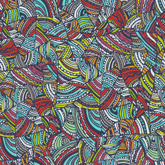 Fototapeta premium Colorful doodles. Universal bright background for greeting cards, invitations, print.