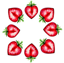 strawberry water colour 