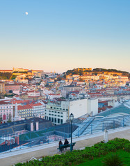 Lisbon view at sunset. Portugal