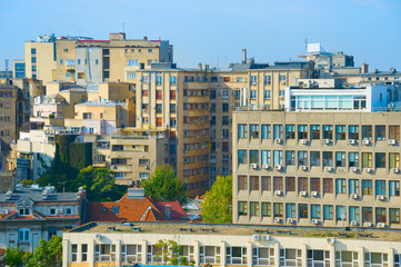 Fototapeta na wymiar Skyline urban architecture Bucharest, Romania