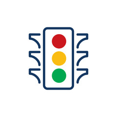 Traffic Light Logo Icon Design