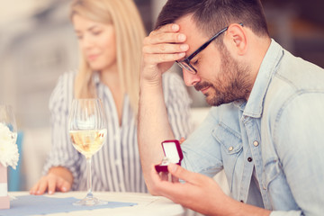 disappointed man, woman refused his proposal