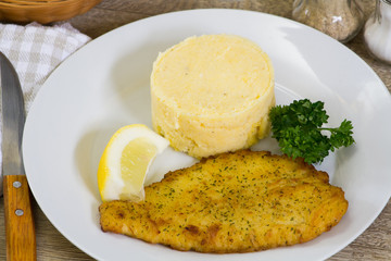poisson meunière et polenta