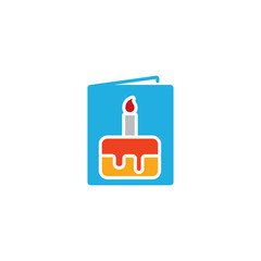 Birthday Card Logo Icon Design