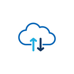 Arrow Cloud Logo Icon Design