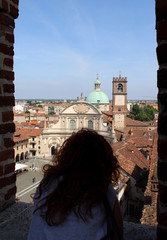 turista in vacanza a Vigevano - Italia
