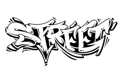 Schapenvacht deken met patroon Graffiti Straat Graffiti Vector Belettering