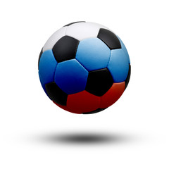 Fototapeta premium Soccer Ball with Flag of Russia .