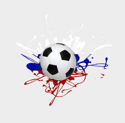 Soccer Ball with Flag of Russia .