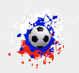 Soccer Ball with Flag of Russia .