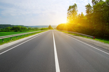 Asphalt car road