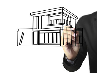 Hand drawing  house