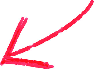 Red Pencil stroke Arrow 2