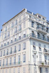 Fototapeta na wymiar Painted building in Nice, France