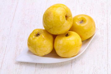 Pickled yellow apple