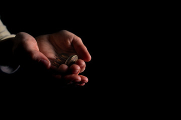 beg for money concept