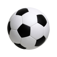 soccer ball on white
