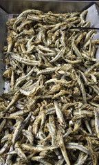 Breaded fried sardines