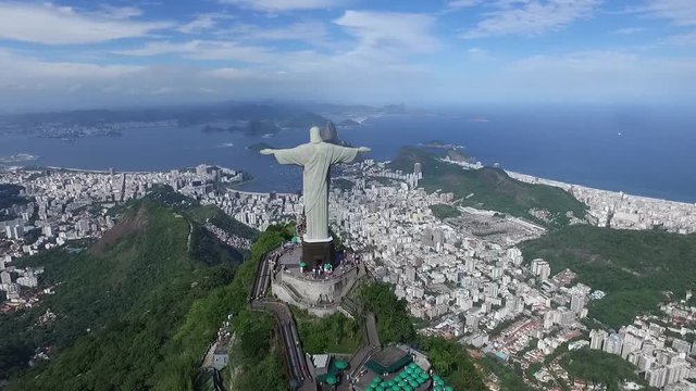 Brazil - Christ the Redeemer and a view to Rio de Janeiro