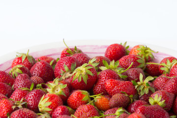 fresh strawberries in a bowl