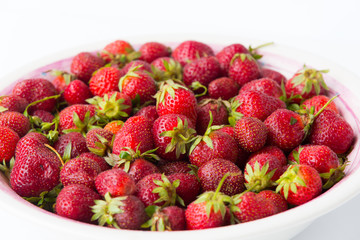 fresh strawberries in a bowl