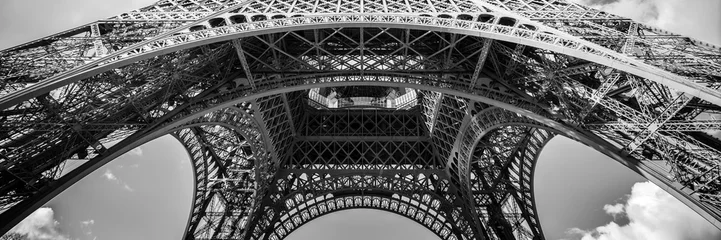 Foto op Canvas Abstract panorama van de Eiffeltoren, Parijs Frankrijk © Delphotostock