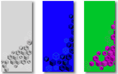 Colour abstract backgrounds with geometric pattern.