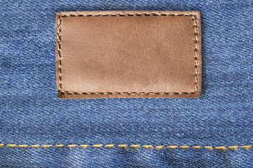 Blank leather label