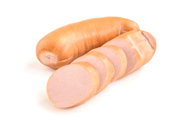 Frankfurter sausage isolated on white background