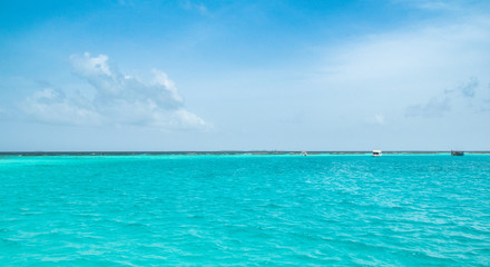 Fototapeta na wymiar Indian Ocean. Maldives. Turquoise tropical water