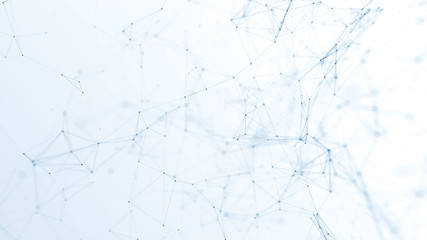 Abstract polygonal space low poly  ackground with connecting dots and lines. Connection structure. 3d rendering