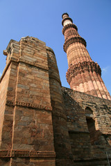 Fototapeta na wymiar Qutb Minar, Delhi, India