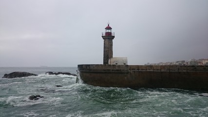 lighthouse in the sea