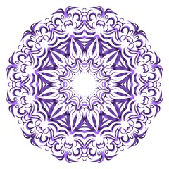 Mandala Style Vector Color Shapes. Abstract design. Fantastic decoration for fashion, holiday card, relax illustration