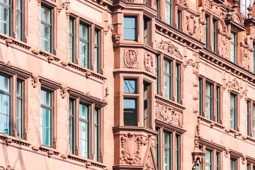 Detail of the facade of a building. Historic architecture.