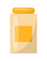 Bright Vial Template, Colorful Vector Illustration