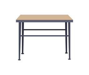 Squared Table Home Interior Vector Illustration