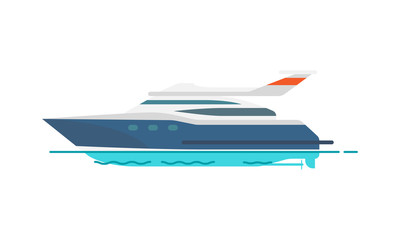 Cute Pattern of Speed Yacht Vector Illustration